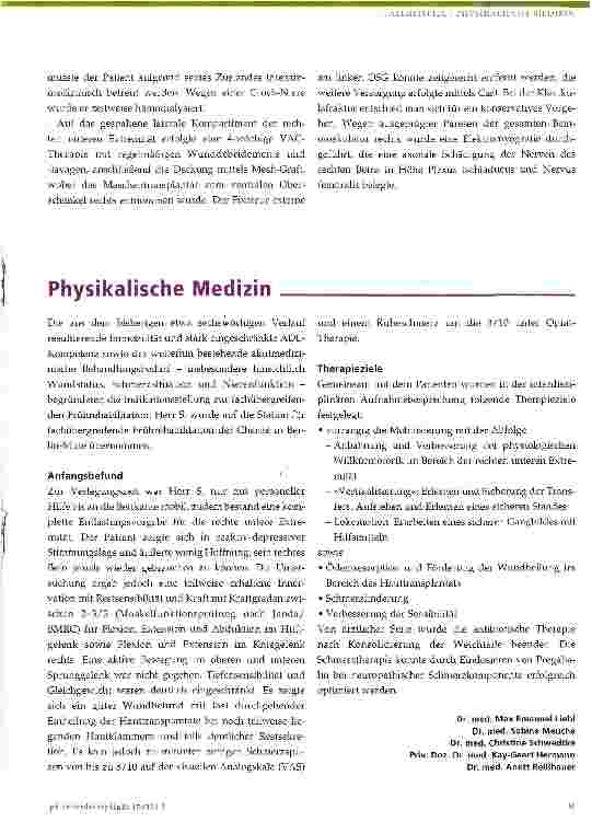 Vorschauseite 6: FACHUBERGREIFENDEFRUHREHABILITATION AN DER CHARITE