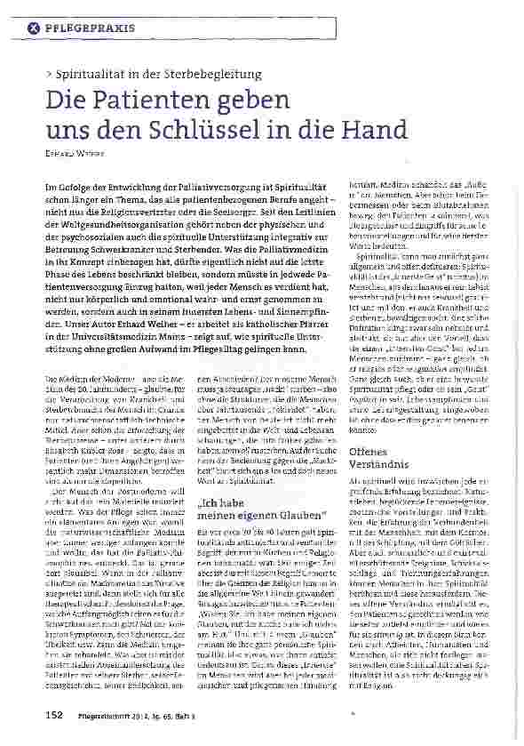 Vorschauseite 1: Die Patienten geben uns den Schlüssel in die Hand