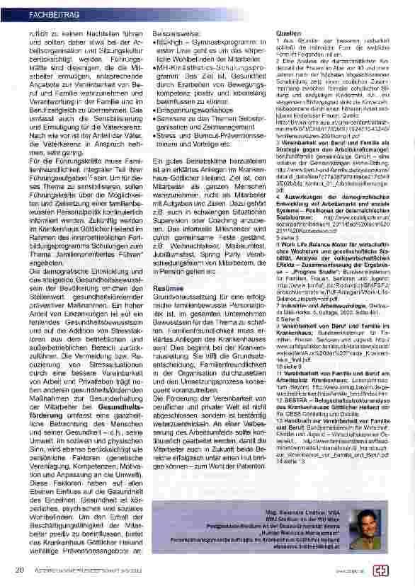 Vorschauseite 4: Die Bedeutung der Vereinbarkeit von Familie und Beruf für zukunftsorientierte Krankenhäuser