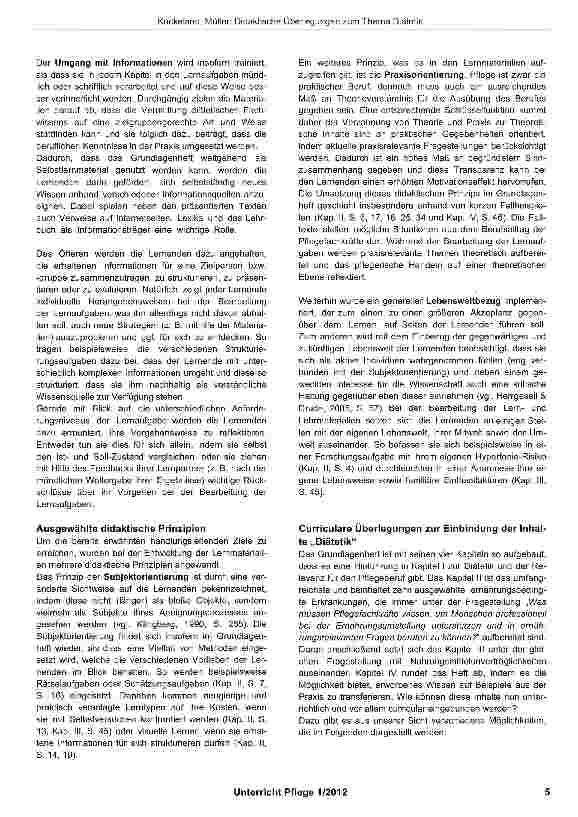 Vorschauseite 4: Didaktische Überlegungen zum Thema Diätetik