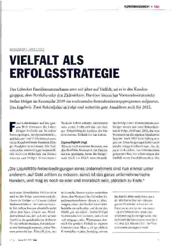 Vorschauseite 1: VIELFALT ALS ERFOLGSSTRATEGIE
