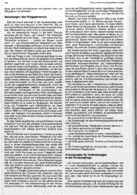 Vorschauseite 2: Krankenpflege zwischen Anspruch und Wirklichkeit aus der Sicht einer jungen Krankenschwester