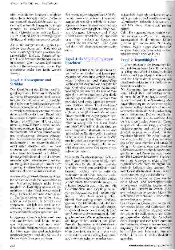 Vorschauseite 2: Versuch einer Konzeption zur Arbeit auf einer kinderund jugendpsychiatrischen Station