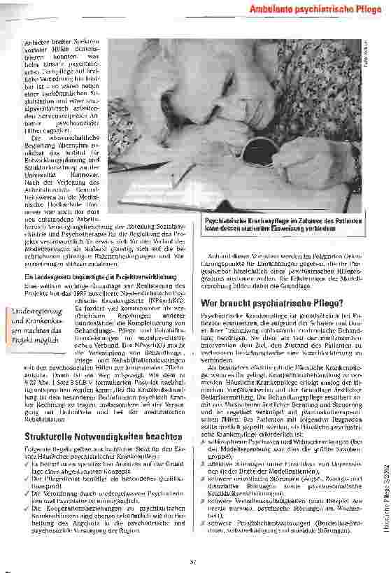 Vorschauseite 2: Die Bedürfnisse psychisch Kranker
