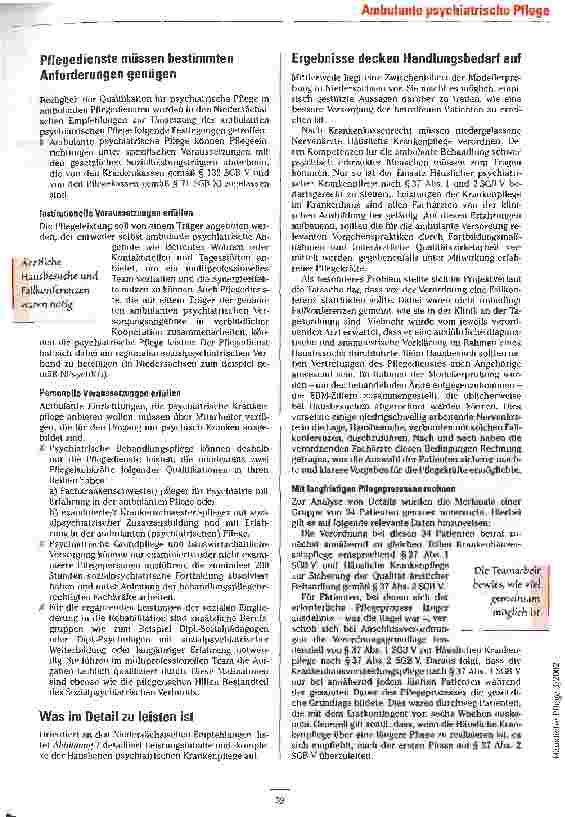 Vorschauseite 4: Die Bedürfnisse psychisch Kranker