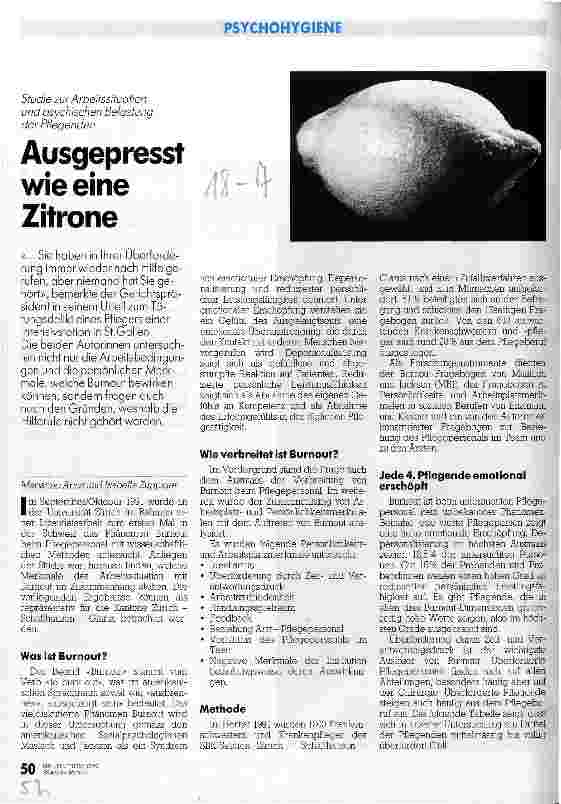 Vorschauseite 1: Ausgepresst wie eine Zitrone