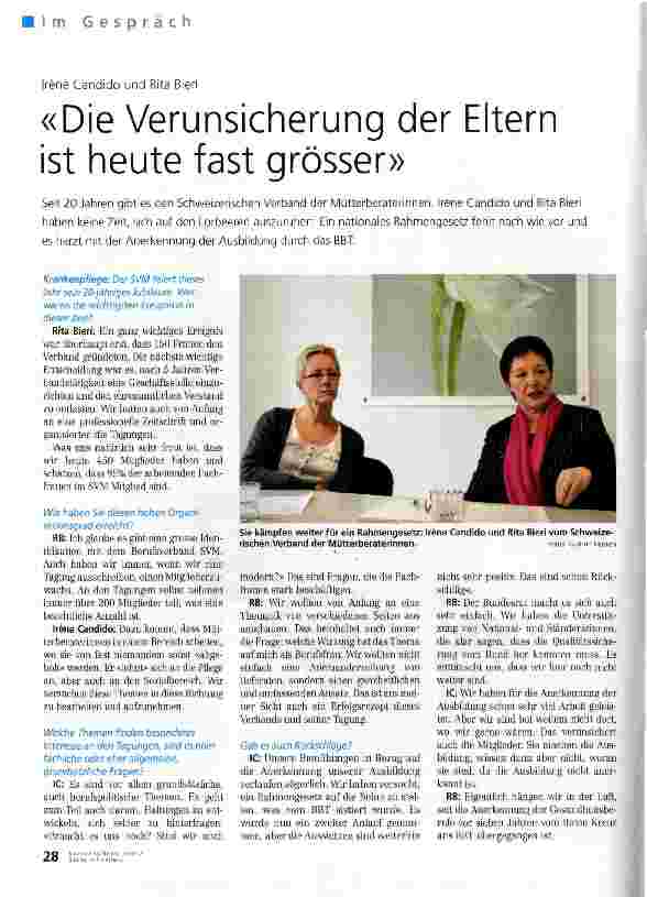 Vorschauseite 1: Die Verunsicherung der Eltern ist heute fast grösser