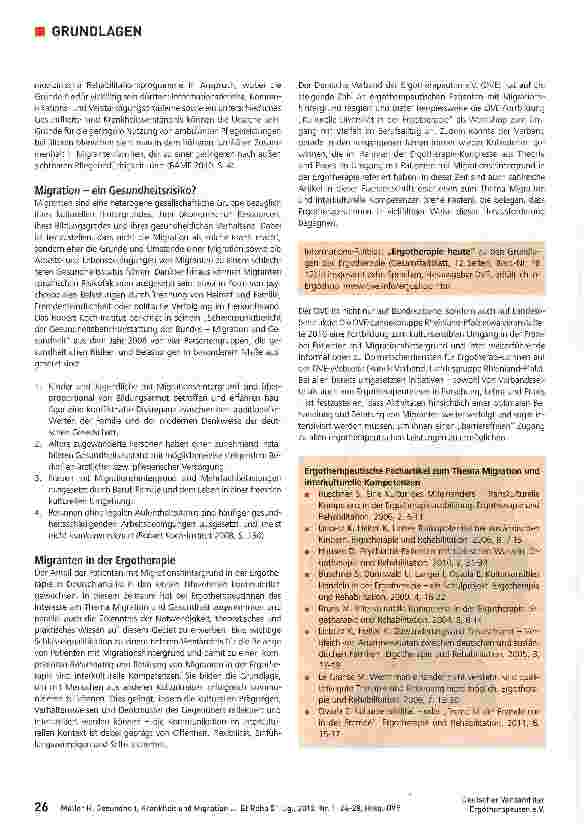 Vorschauseite 3: Gesundheit, Krankheit und Migration