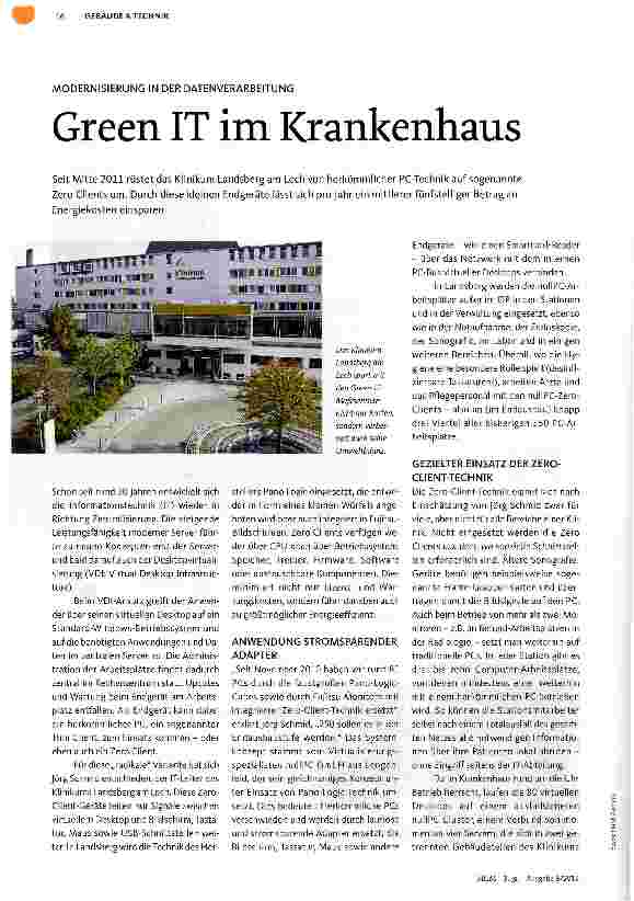Vorschauseite 1: Green IT im Krankenhaus