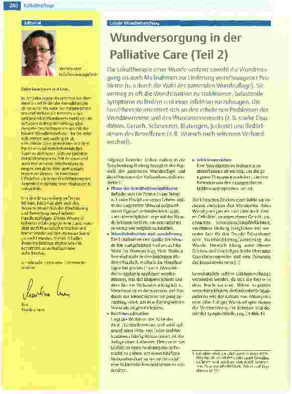 Vorschauseite 1: Wundversorgung in der Palliative Care (Teil 2)