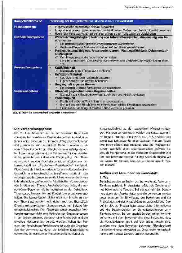 Vorschauseite 2: Beispielhafte Umsetzung einer Lernwerkstatt ein Konzept zum Gelingen des Theorie-Praxis-Transfers