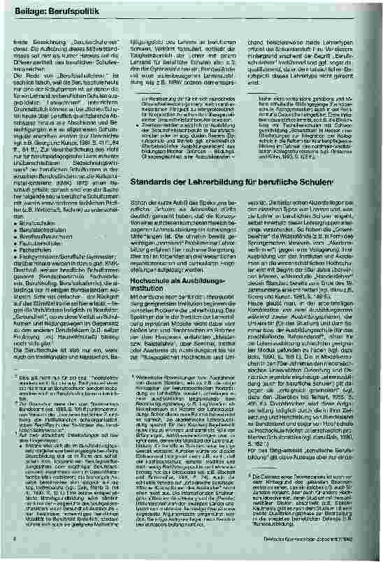 Vorschauseite 2: Lehrer/in für Pflegeberufe Das Lastenheft der Lehrerausbildung für berufliche Schulen ...