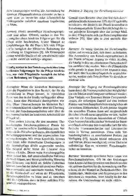 Vorschauseite 3: Angewandte Forschung: Praktische Überlegungen für die Anwendung von Forschung in der Pflegepraxis