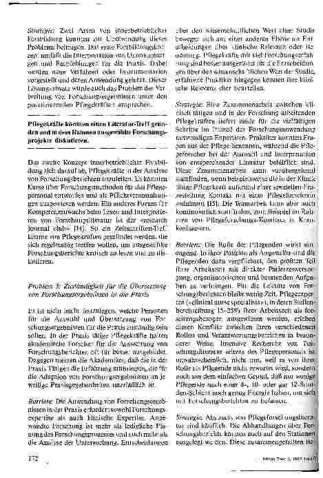 Vorschauseite 4: Angewandte Forschung: Praktische Überlegungen für die Anwendung von Forschung in der Pflegepraxis