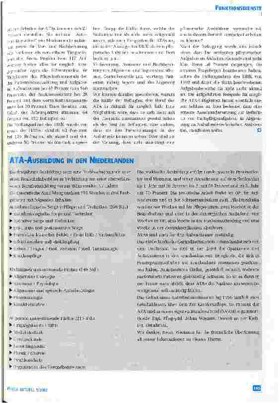 Vorschauseite 3: Anästhesietechnische Assistenten - Ja oder Nein?