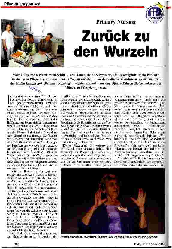Vorschauseite 1: Primary Nursing: Zurück zu den Wurzeln