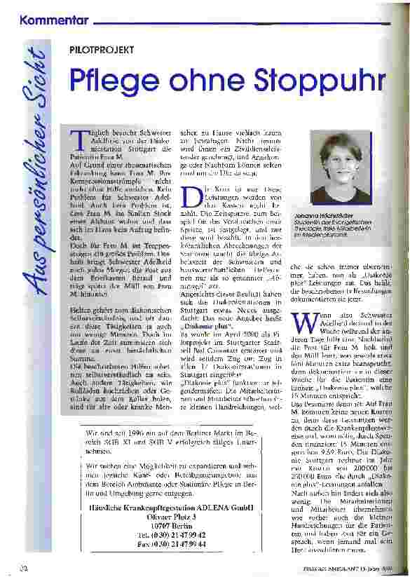 Vorschauseite 1: Pflege ohne Stoppuhr