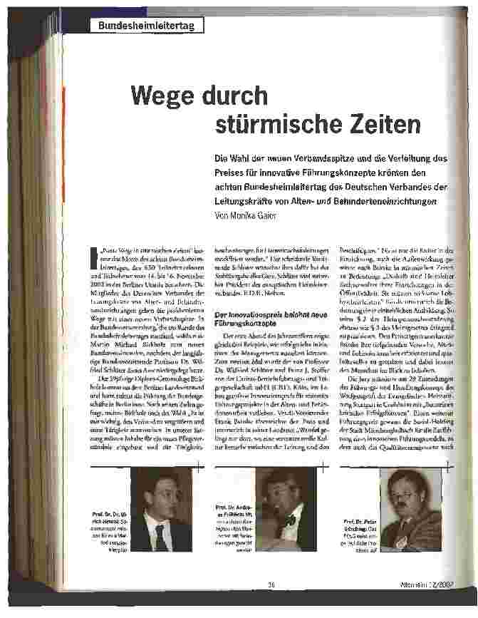 Vorschauseite 1: Wege durch stürmische Zeiten