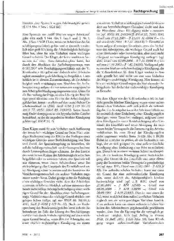 Vorschauseite 4: Papstsatire rechtfertigt 12-wöchige Sperre von ArbeitslosengeldSGBIII §128 Abs. 1 Nr. 4, §144 Abs. 1 Satz 1 und 2 Nr. 1, Abs. 3 Satz 1; BGB §626 Abs. 1