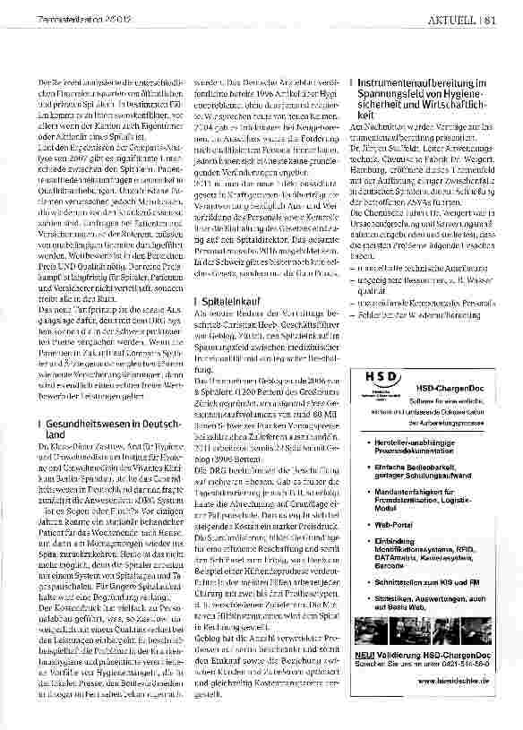 Vorschauseite 2: Spannungsfeld Gesundheitswesen