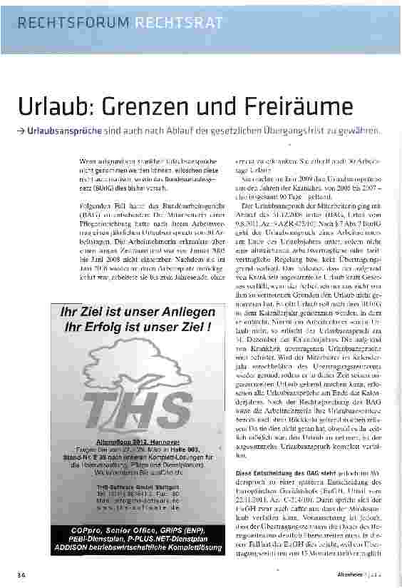 Vorschauseite 1: Urlaub: Grenzen und Freiräume