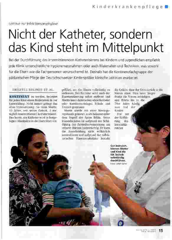 Vorschauseite 1: Nicht der Katheter, sondern das Kind steht im Mittelpunkt