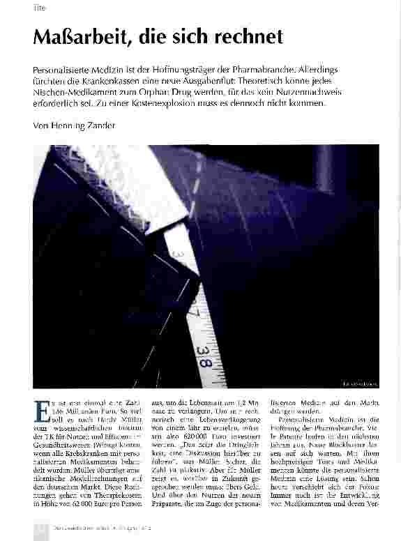 Vorschauseite 1: Maßarbeit, die sich rechnet