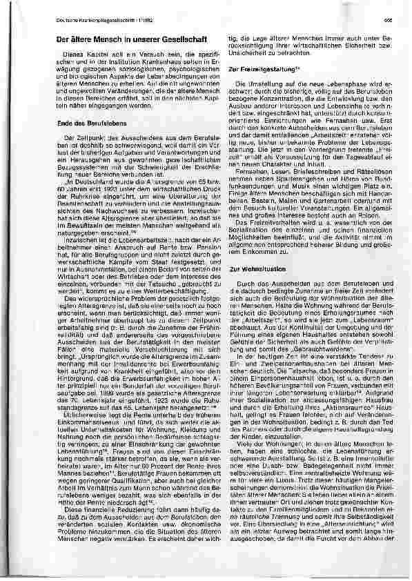 Vorschauseite 3: Zur Situation älterer Menschen in der Institution Krankenhaus