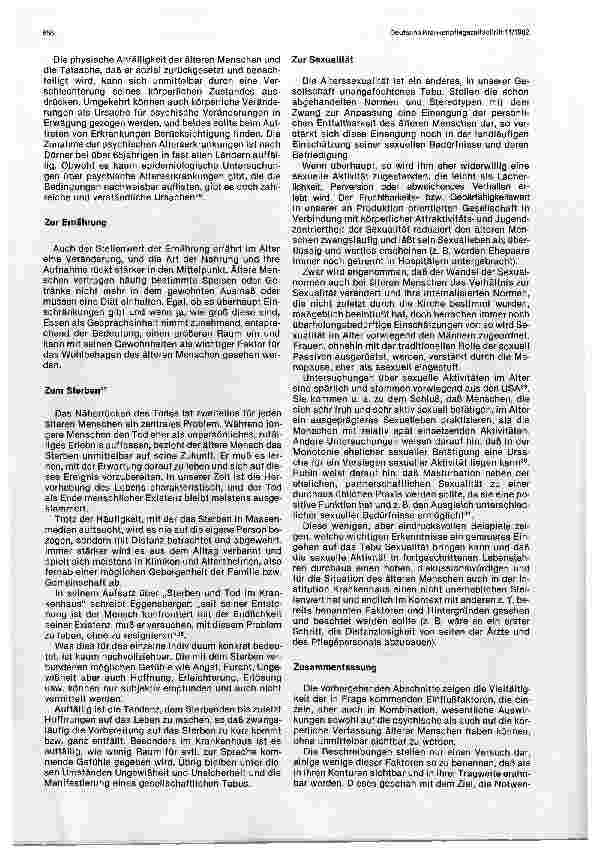 Vorschauseite 6: Zur Situation älterer Menschen in der Institution Krankenhaus