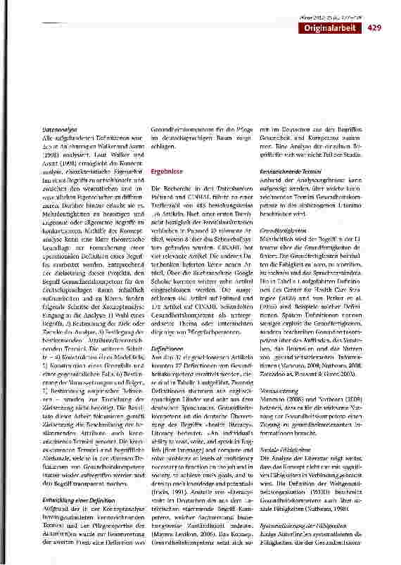 Vorschauseite 3: Gesundheitskompetenz - ein Konzept für die professionelle Pflege?
