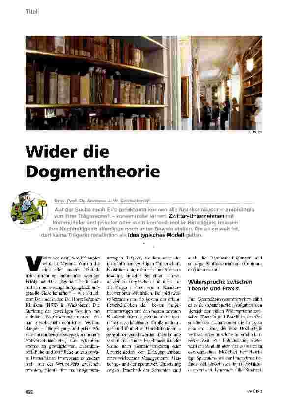 Vorschauseite 1: Wider die Dogmentheorie