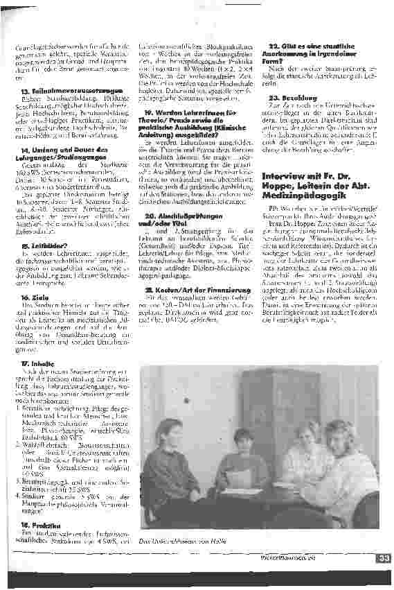 Vorschauseite 2: Universität Halle-Wittenberg/ Studiengang Medizinpädagogik; Akademie für Erwachsenenbildung, Luzern