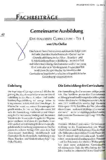 Vorschauseite 1: Gemeinsame Ausbildung Das evaluierte Curriculum - Teil 1
