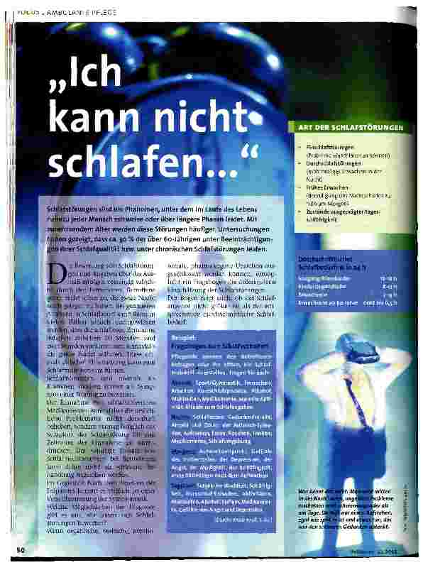 Vorschauseite 1: Ich kann nicht schlafen...