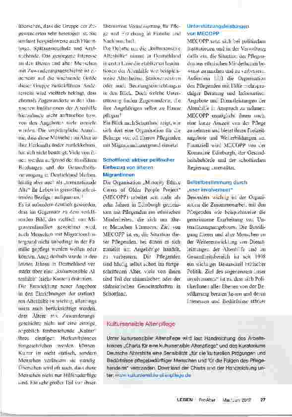 Vorschauseite 2: Pflege und politische Partizipation