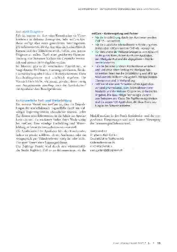 Vorschauseite 3: Apotheken als erste Anlaufstelle
