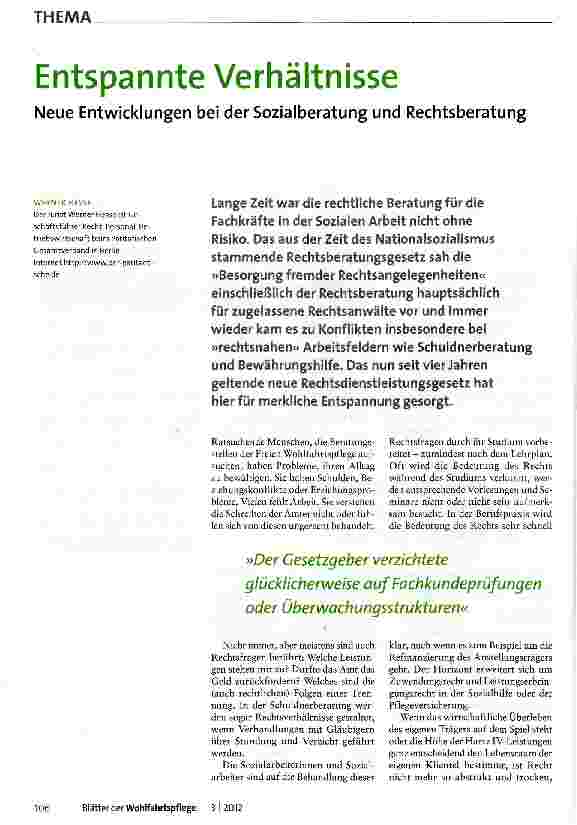 Vorschauseite 1: Entspannte Verhältnisse