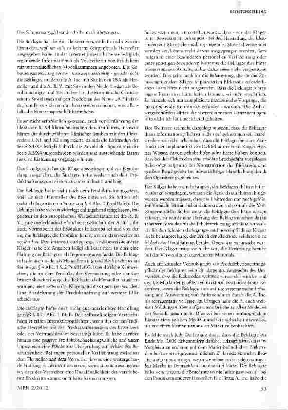 Vorschauseite 4: Haftung des Vertriebshändlers von Medizinprodukten