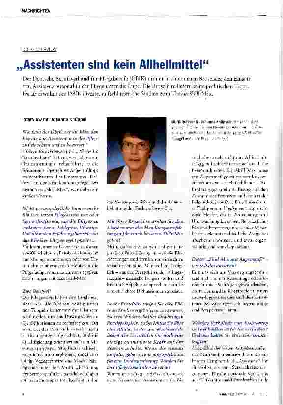 Vorschauseite 1: „Assistenten sind kein Allheilmittel