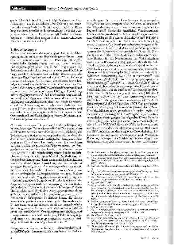 Vorschauseite 2: Das GKV-Versorgungsstrukturgesetz