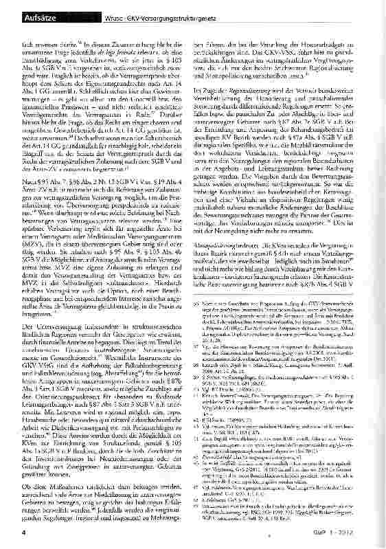 Vorschauseite 4: Das GKV-Versorgungsstrukturgesetz