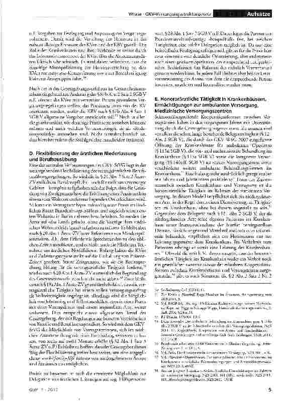 Vorschauseite 5: Das GKV-Versorgungsstrukturgesetz