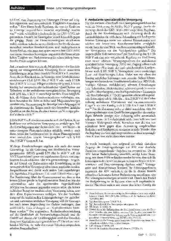Vorschauseite 6: Das GKV-Versorgungsstrukturgesetz
