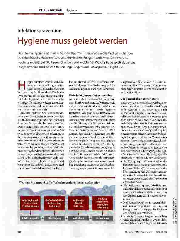 Vorschauseite 1: Hygiene muss gelebt werden