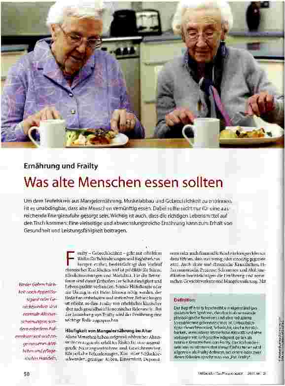 Vorschauseite 1: Was alte Menschen essen sollten