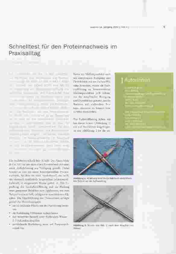Vorschauseite 1: Schnelltest für den Proteinnachweis im Praxisalltag