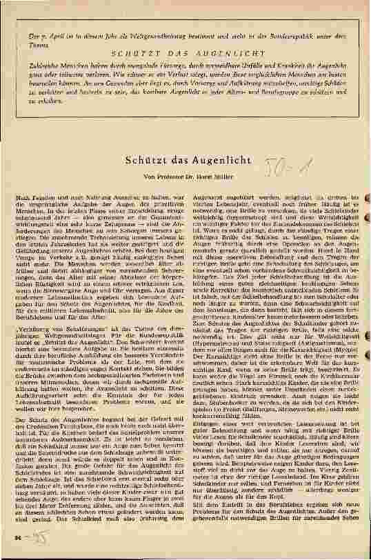 Vorschauseite 1: Schützt das Augenlicht