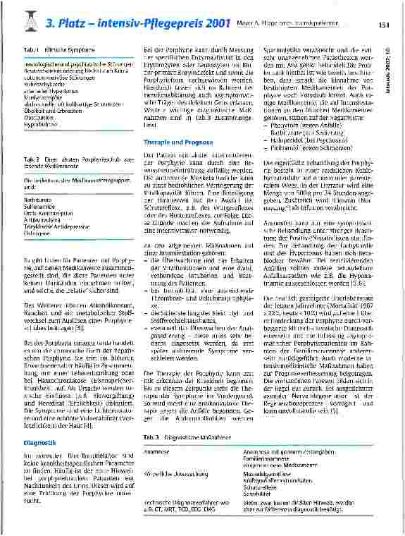 Vorschauseite 2: Pflege eines Intensivpatienten mit akuter intermittierender Porphyrie
