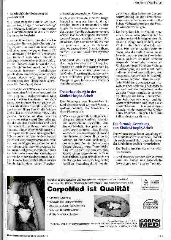 Vorschauseite 5: Sterbebegleitung - was ist aus dem Erwachsenenbereich auf Kinder übertragbar?