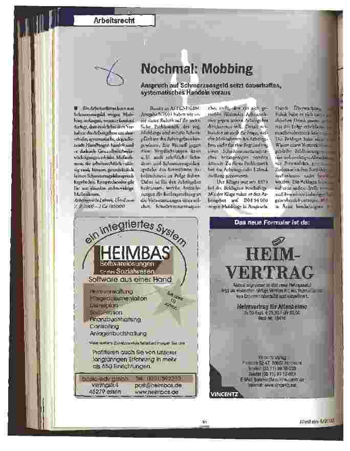 Vorschauseite 1: Nochmal: Mobbing